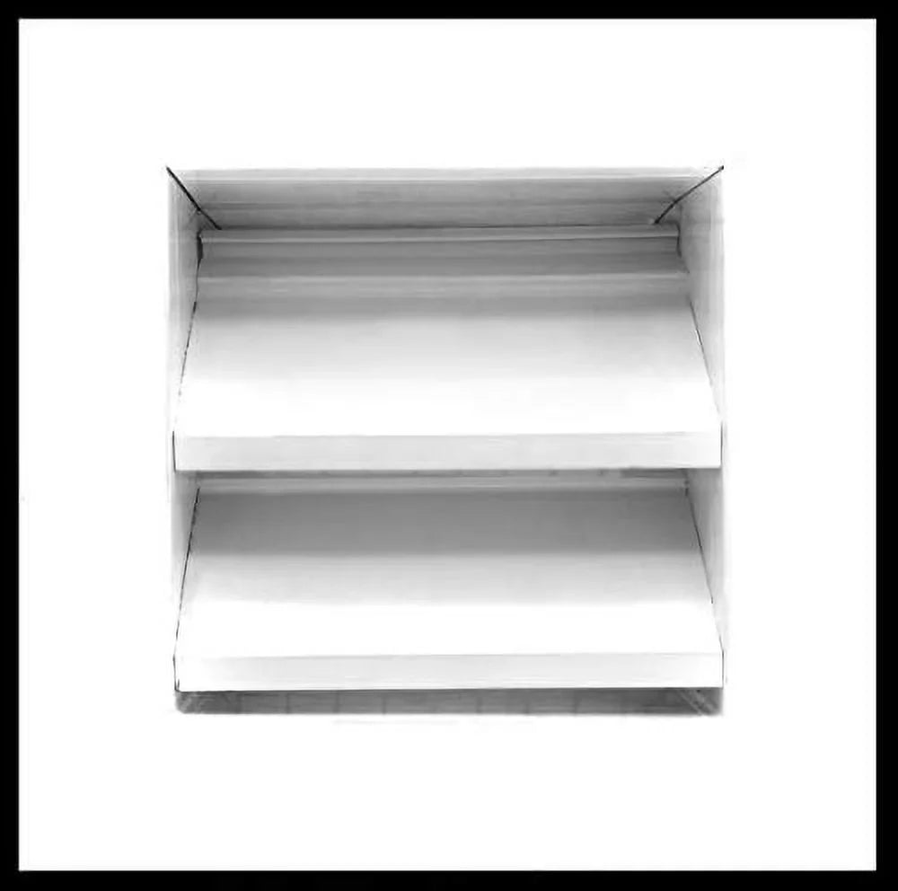 6"w X 6"h Aluminum Exterior Vent for Walls & Crawlspace - Rain & Liquid Air Vent with Display Mesh - HVAC Grille - White [Outer Dimensions 7.5”w x 7.5”h]
