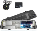 Mirror Dash Cam for Cars,4.5" Rear View Mirror 1080P Front and Rear View Dual Cameras,Super Night Vision,Parking