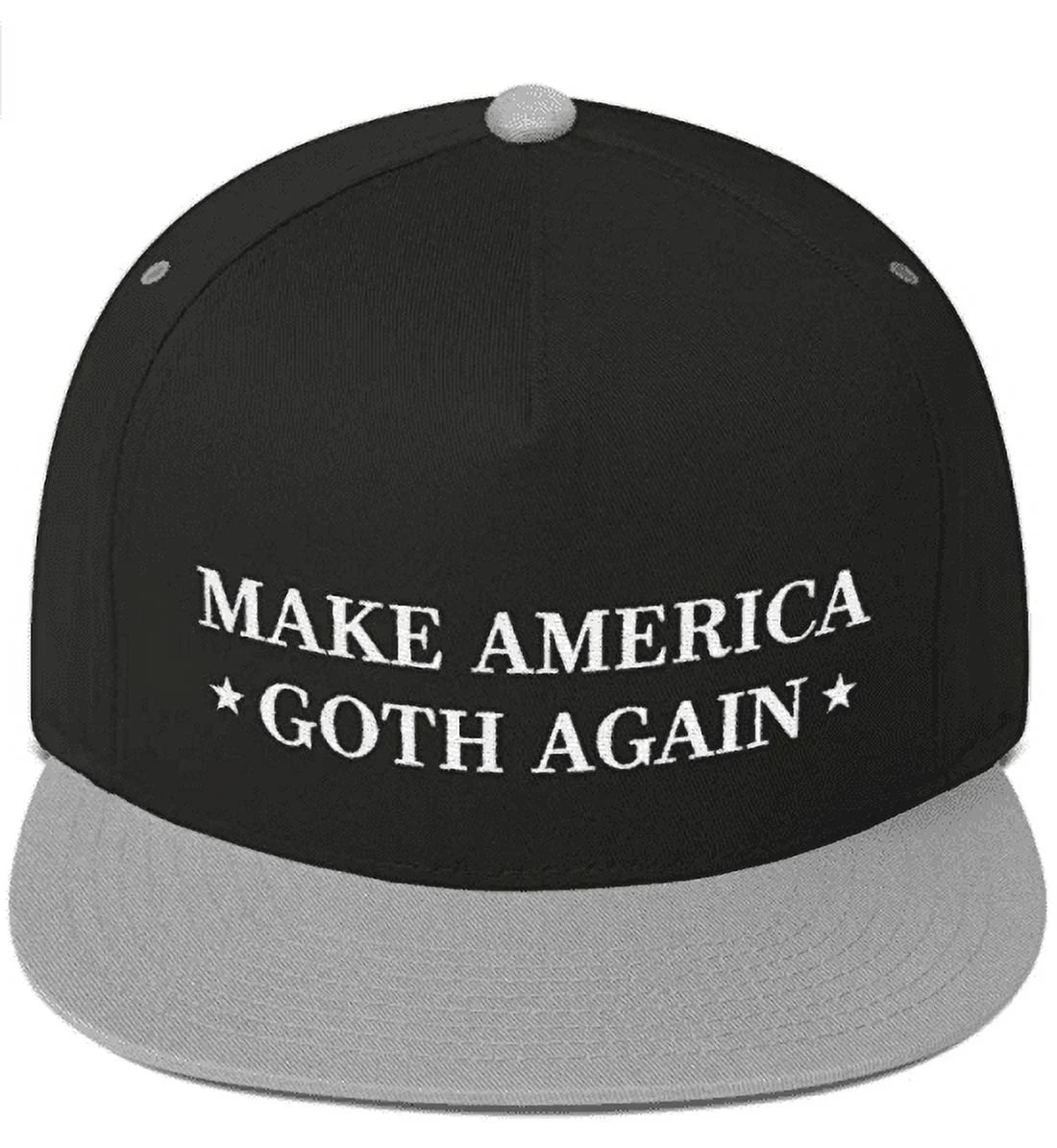 Make America Goth Again Hat (Flat Bill), Black/Grey Hat