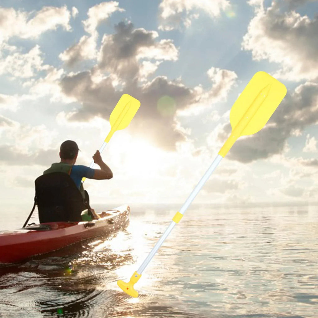 BAOSITY Canoeing Paddle Flexible Tough Beginners Float Boat Paddle Boat Oars for Canoe Outdoor Activities Sports Kayaking Yellow