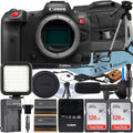 EOS R5 C Mirrorless Cinema Camera (Body) with 2 Pack SanDisk 128GB Memory Card + Case + ZeeTech Accessory Bundle