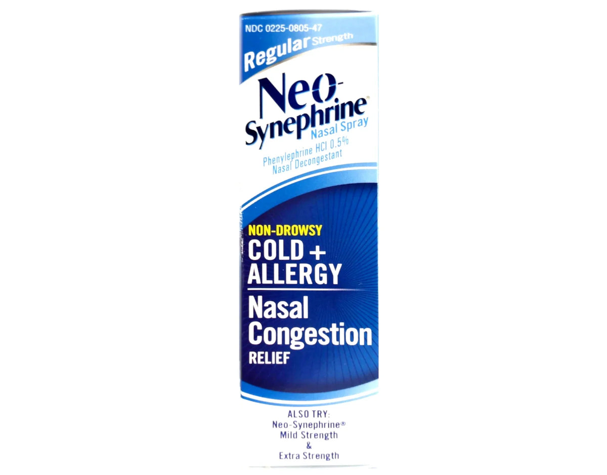 Neo-Synephrine Nasal 0.5% Regular Strength Spray, 0.5 Oz, 6 Pack