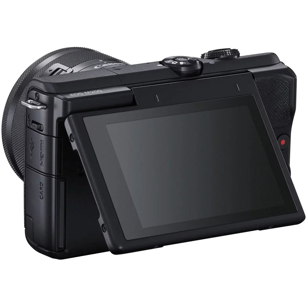 EOS M200 Mirrorless Digital Camera with 15-45mm Lens (Black) + 128GB Kit