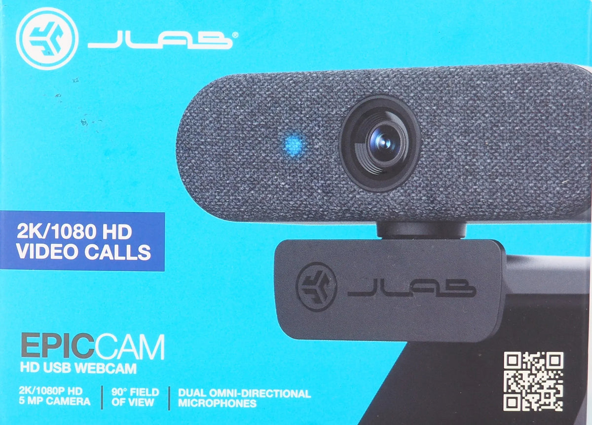 JLab Epic - Webcam - color - 5 MP - 1080p, 2K - audio - USB