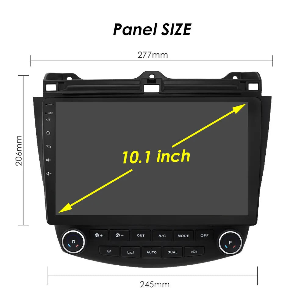 2+32G for Honda Accord 2003 to 2007 Wireless Carplay Android Auto Mirror Link 10.1'' Monitor Car Stereo Radio Android 13 Bluetooth GPS Wifi Hifi, AHD Backup Camera