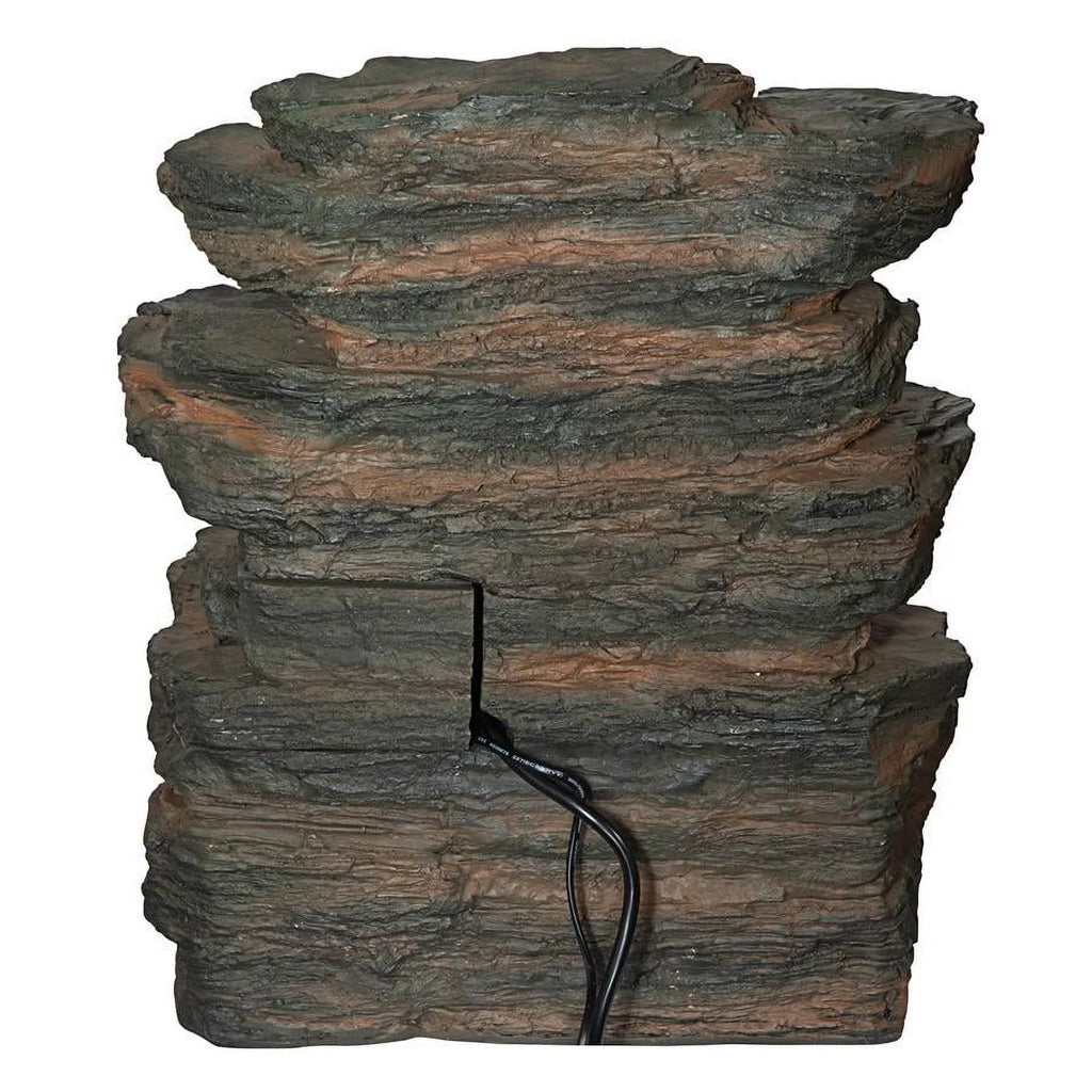 Design Toscano Ramrod Bluffs Cascading Fluid Illuminated Tabletop Fountain