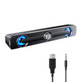 Andoer V-111 Computer Speaker USB Wired Powerful Bar Stereo Subwoofer Bass Speaker Surround Sound Box for PC Mobile pc Phone Tablet MP3 MP4