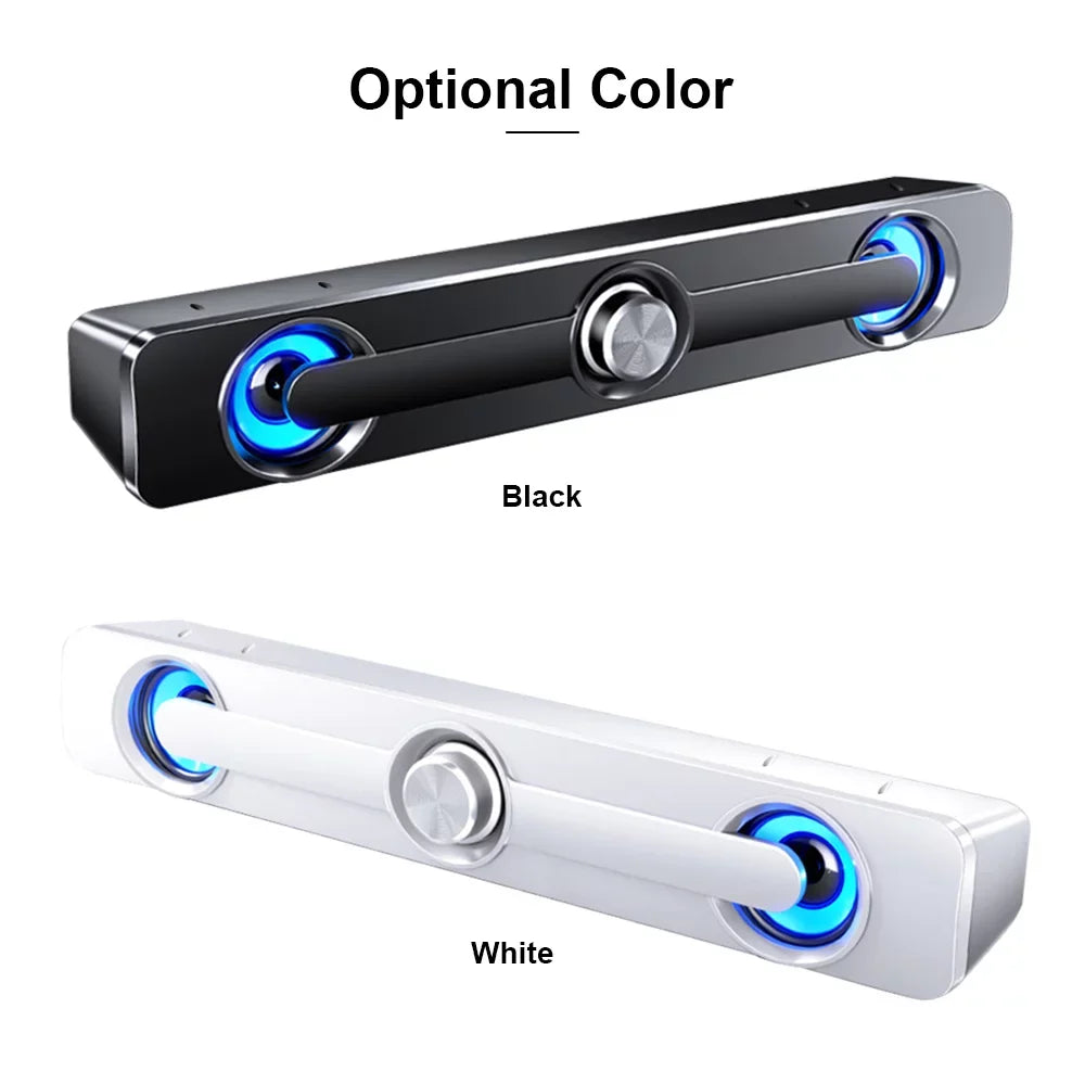 Andoer V-111 Computer Speaker USB Wired Powerful Bar Stereo Subwoofer Bass Speaker Surround Sound Box for PC Mobile pc Phone Tablet MP3 MP4