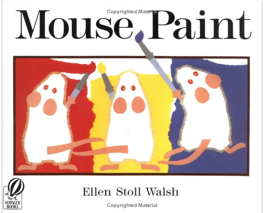 Mouse Paint, Mouse Count, Mouse Shapes by Ellen Stoll Walsh (Hardcover Collection) learn about colors, color mixing, 123s and shapes with three mice and the animals that chase them!