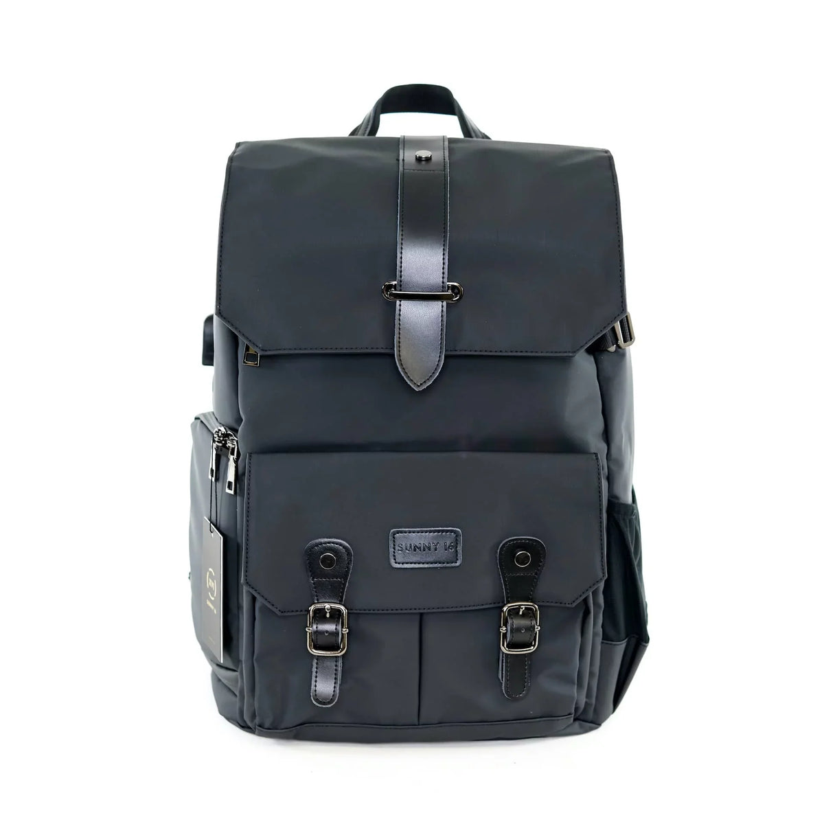 Sunny 16 Voyager Anti-Theft DSLR Digital Travel Camera Backpack Case with Adjustable Dividers and Side Access Zipper Pocket for Men Women- Works with , , and More (Tarpaulin, Black)