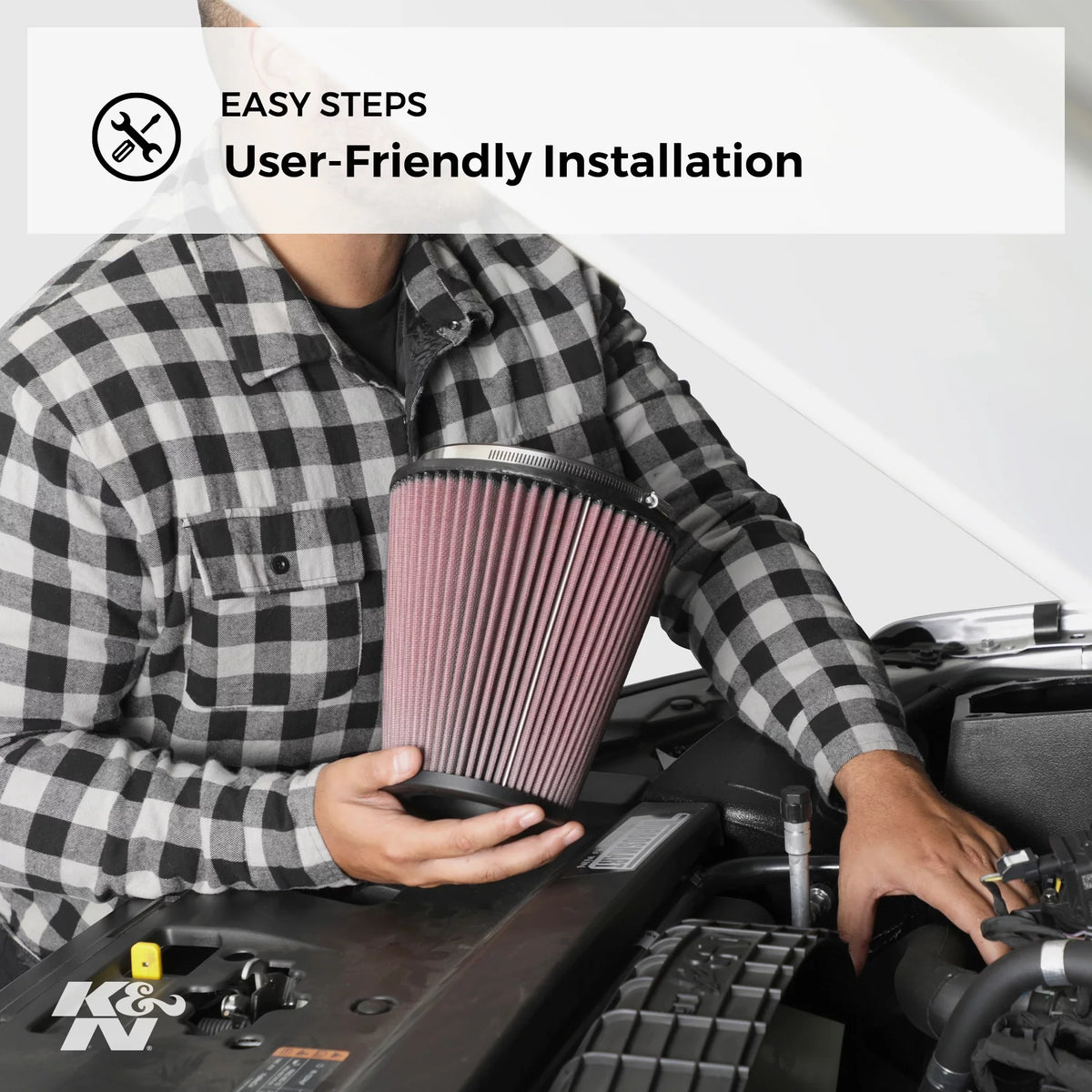 K&N Engine Air Filter: High Capability Premium, Washable, Industrial Replacement Filter, Heavy Duty: 38-2031S
