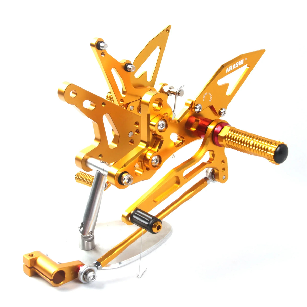 Arashi (Version 2.2) Rearsets for Kawasaki Ninja 400 / Z400/ EX400 / ABS/ KRT Edition 2018 - 2023 Motorcycle Accessories Adjustable Footrests FootPegs Rear Sets Gold 2019 2020 2021 2022