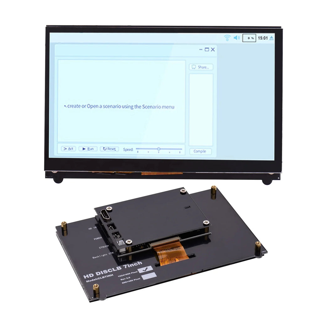 Pinnaco Display 7 Inch IPS Capacitive Display, Portable Tool with USB Interface for Raspberry Pi