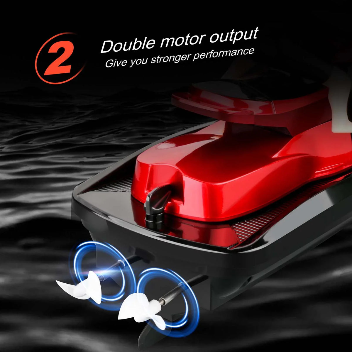 OWSOO 809 RC Motorboat RC Boat High Speed Remote Control Boat for Pools Lakes 2.4Ghz Fluid for Boys and Girls