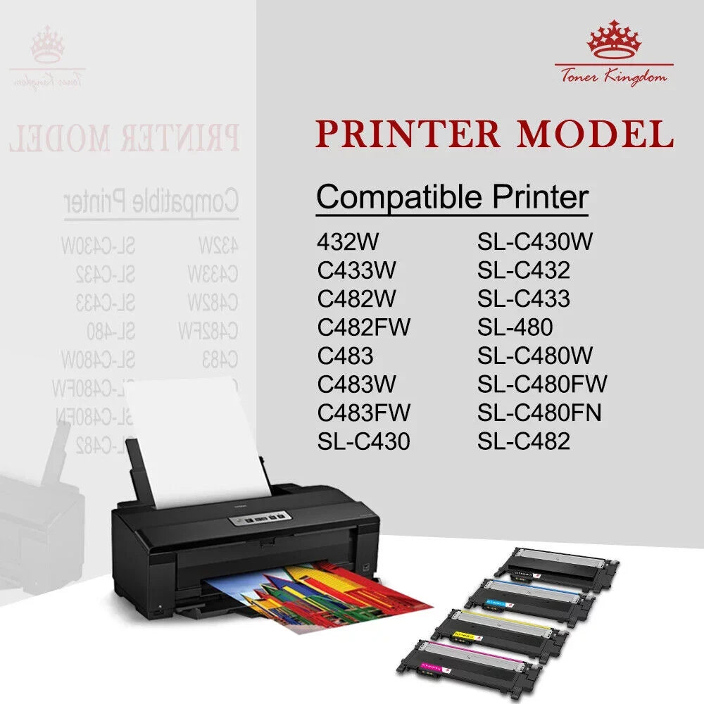 CLT-K404S for CLT-K404S CLT-C404S CLT-M404S CLT-Y404S CLT 404S to use with C480FW C430W SL-C430W SL-C480FW SL-C480FN Printer Tray (4 Pack)