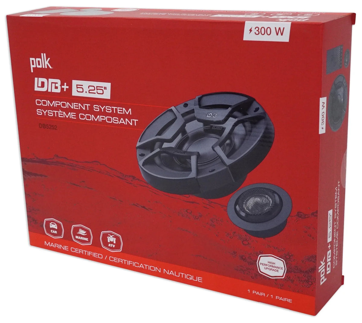 Polk Audio DB5252 5.25" 600w Component Car/Marine Speakers+2) Speaker