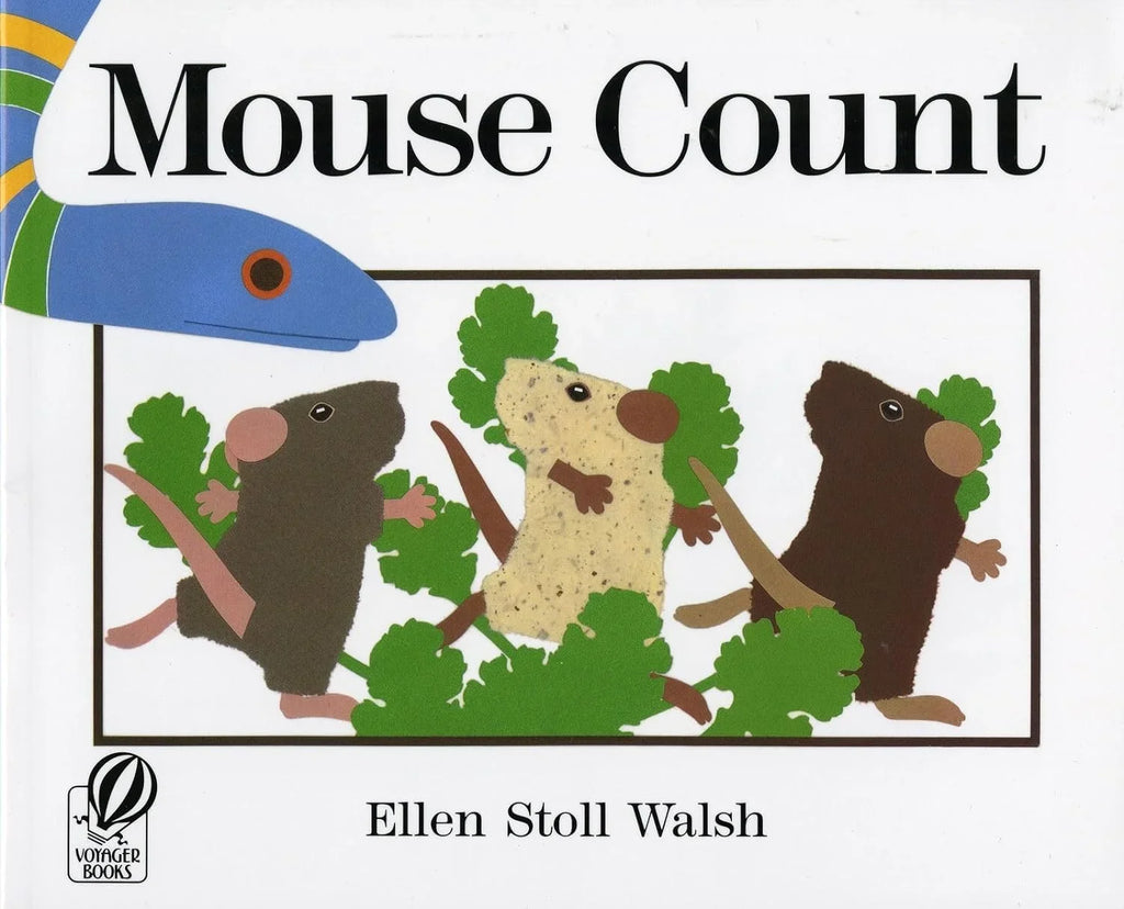 Mouse Paint, Mouse Count, Mouse Shapes by Ellen Stoll Walsh (Hardcover Collection) learn about colors, color mixing, 123s and shapes with three mice and the animals that chase them!