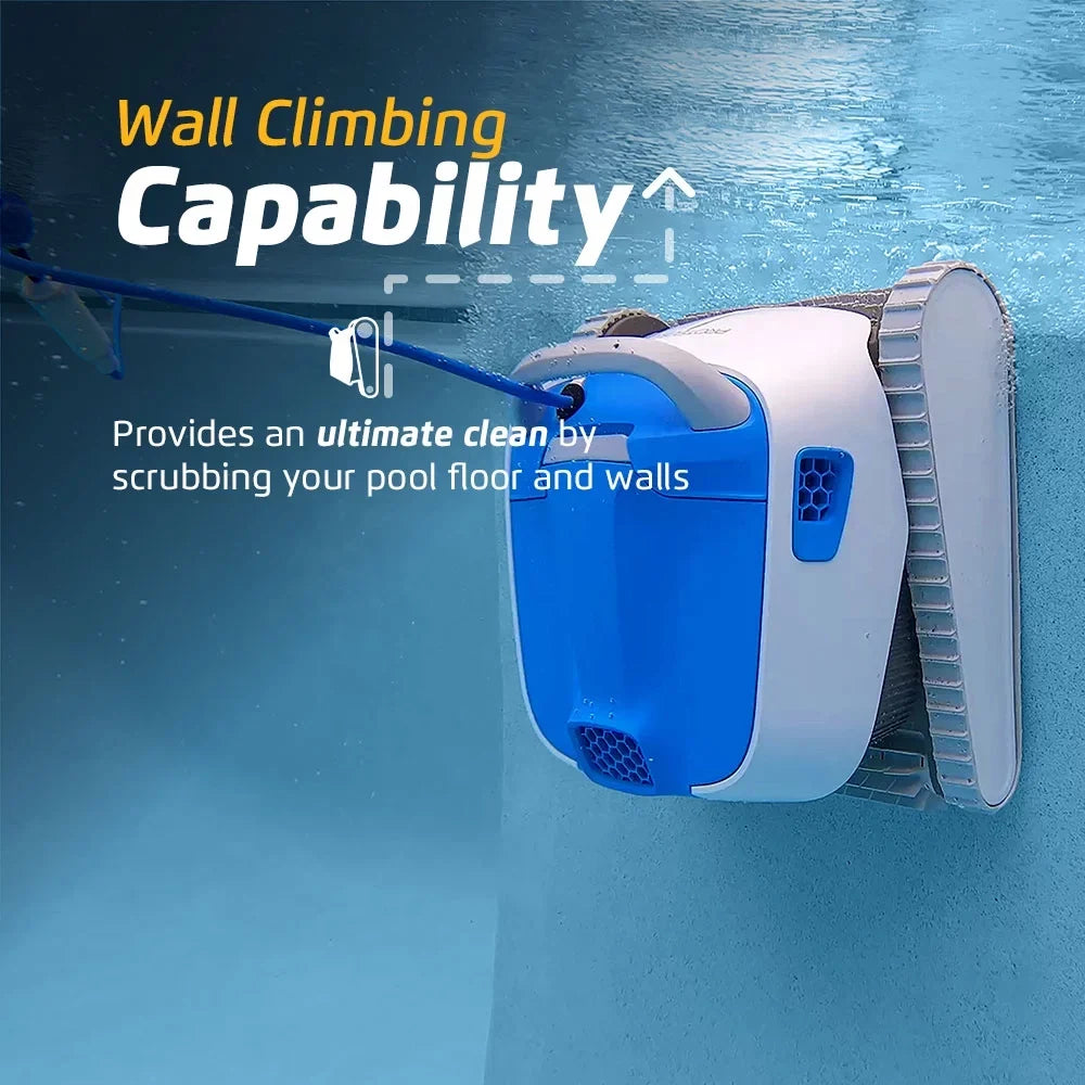 Dolphin Proteus DX4 Robotic Pool Vacuum Cleaner — Wall Climbing Capability — Powerful Fluid Scrubbing — Ideal for All Pool Types up to 50 FT in Length