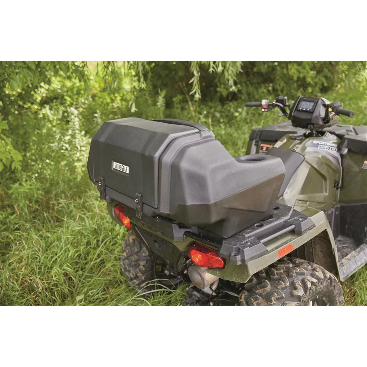 Guide Gear ATV Lounger Seat with Storage, Large Cushion, Cargo Box, Helmet Holder