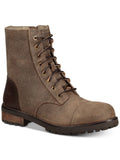 UGG Womens Gray Lace Up Textured Fluid Embossed Logo Lug Sole Padded Kilmer Ii Round Toe Block Heel Zip-Up Leather Boots 7