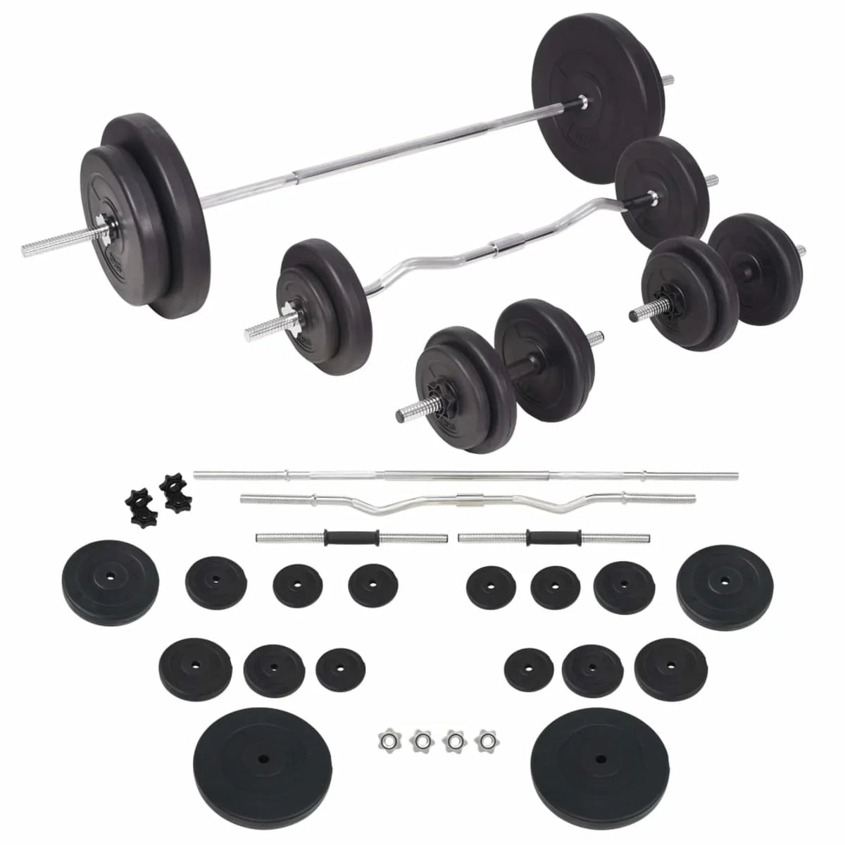 Aibecy Weight Bench with Weight Rack, Barbell and Dumbbell Set 198.4 lb