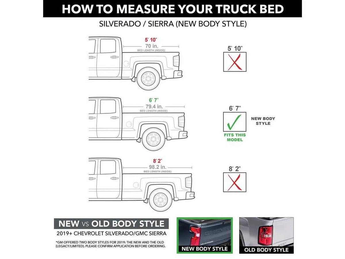 BAK by RealTruck Revolver X4s Hard Rolling Truck Bed Tonneau Cover | 80131 | Compatible with 2019 - 2023 Chevy/GMC Silverado/Sierra, works w/ MultiPro/Flex tailgate 6' 7" Bed (79.4")