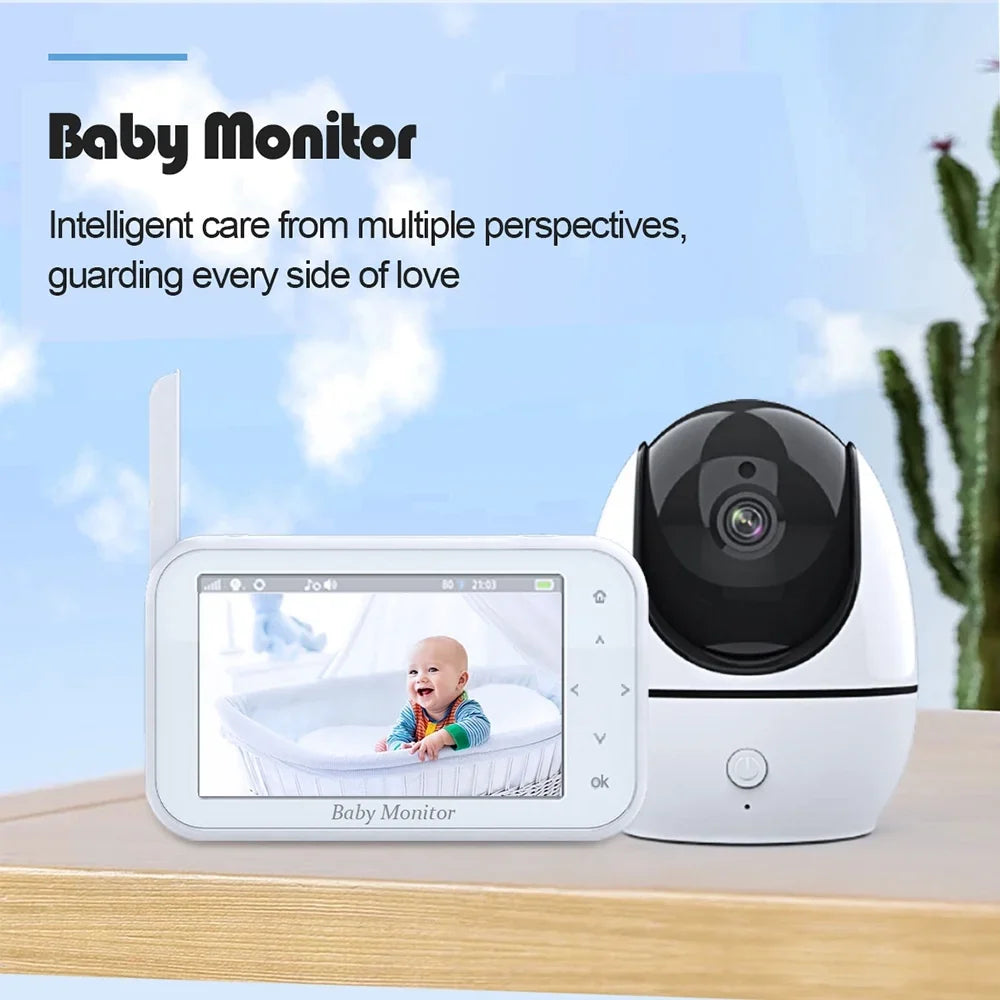 Dazzduo Monitor with Camera,Function Infrared Vision Camera 720P 4.5 8 Loop LCD Monitor 2 Way Audio Video Camera 4.5 Inch LCD Audio Motion Infrared Wireless - 2-Way - Includes 8 4.5 inch LCD OWSOO