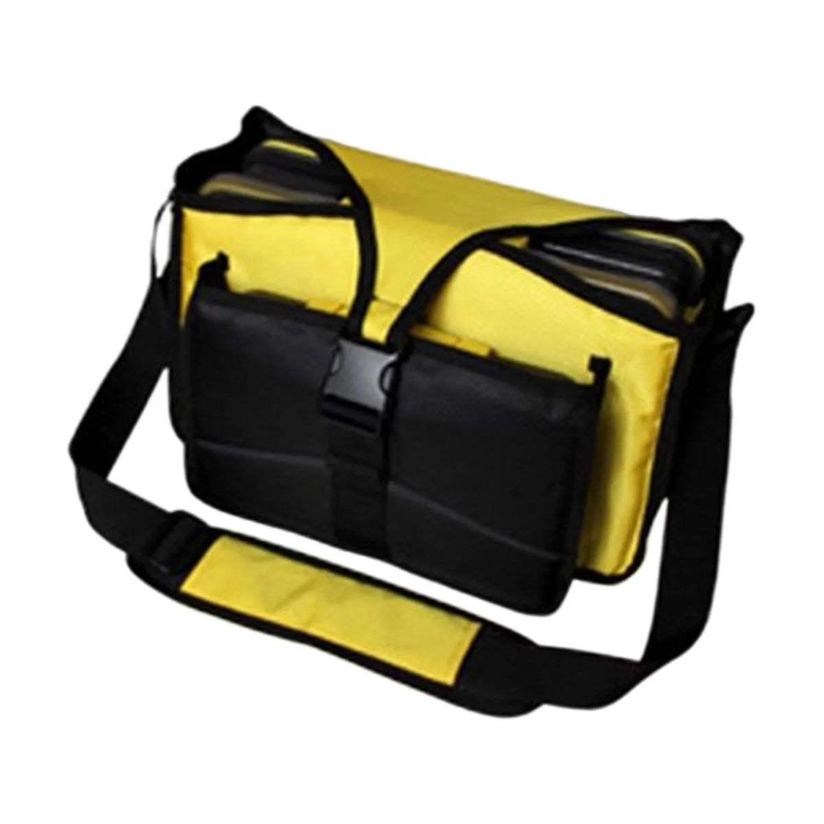 Fishing Tackle Bag fishing lures Bag Oxford Handbag Multiple Pockets Case Shoulder Bag Tackle Box Organizer for Travel Hiking Sea Fishing Yellow