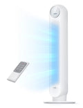 Dreo Tower Fan, Quiet Smart WiFi Fan with Remote, 90° Oscillating, Voice Control, 4 Modes, 4 Speeds, 8H Timer，white