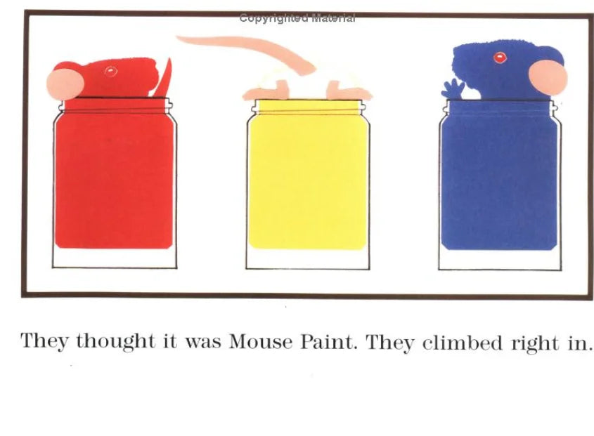 Mouse Paint, Mouse Count, Mouse Shapes by Ellen Stoll Walsh (Hardcover Collection) learn about colors, color mixing, 123s and shapes with three mice and the animals that chase them!