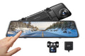 2.5K 12" Mirror Dash Cam - Vantop H612X Front & Rear View Dual Dash Camera, IPS Touch Monitor Voice Control Cars Mirror Camera w/Night Vision Parking Monitor, Black