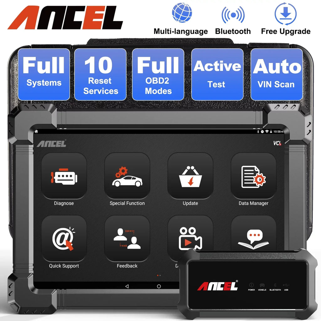 ANCEL X7 OBD2 Scanner Wireless Bluetooth Car Full System Scanner with 10 Reset Services Advanced Automotive Diagnostic Tool OBDII Code Reader Active Test ECU Coding for VW AUDI OBD EOBD OBD2 12V Cars