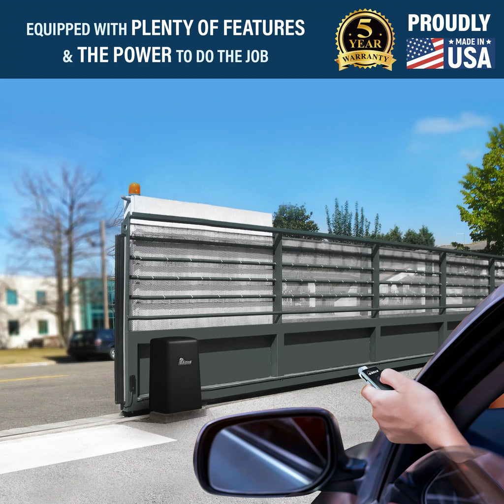 Eagle 2000 APT DM Dual 1- Slide Gate Operator (Crank to Open) 50' & 3500 lbs Capacity Fail-Secure