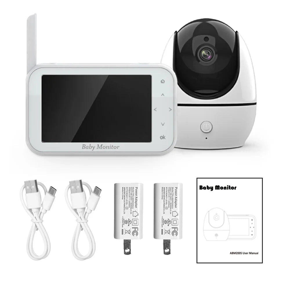 Dazzduo Monitor with Camera,Function Infrared Vision Camera 720P 4.5 8 Loop LCD Monitor 2 Way Audio Video Camera 4.5 Inch LCD Audio Motion Infrared Wireless - 2-Way - Includes 8 4.5 inch LCD OWSOO
