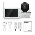 Dazzduo Monitor with Camera,Function Infrared Vision Camera 720P 4.5 8 Loop LCD Monitor 2 Way Audio Video Camera 4.5 Inch LCD Audio Motion Infrared Wireless - 2-Way - Includes 8 4.5 inch LCD OWSOO