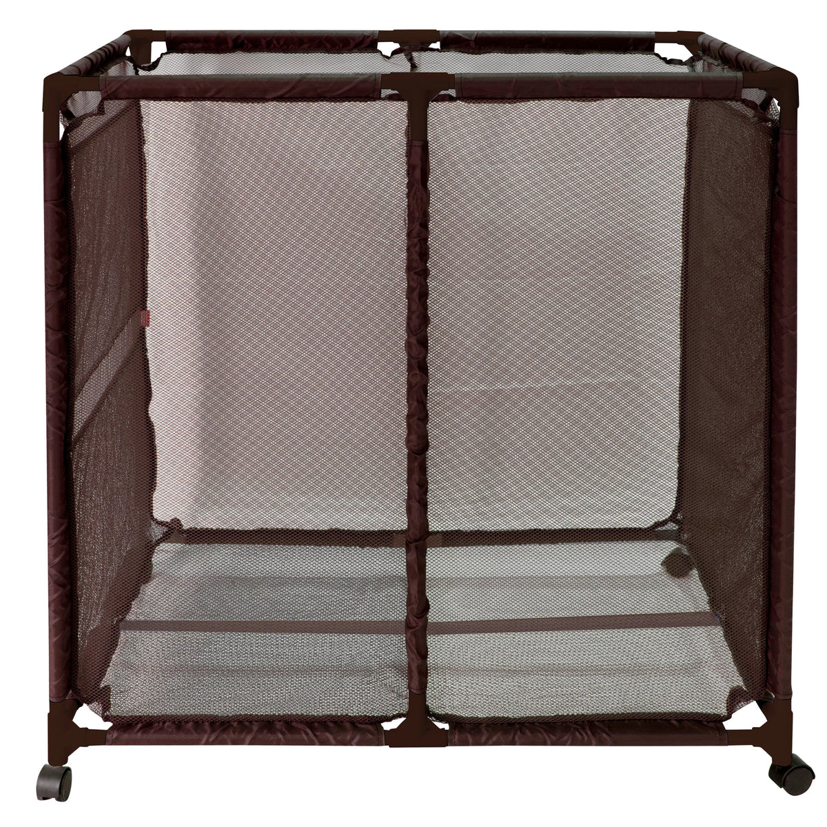 Essentially Yours Pool Floats, Balls, Toys and Equipment Rolling Mesh Organizer Storage Bin, Large, (35" W x 25.4" L x 37.5" H), (Brown), Style 455102