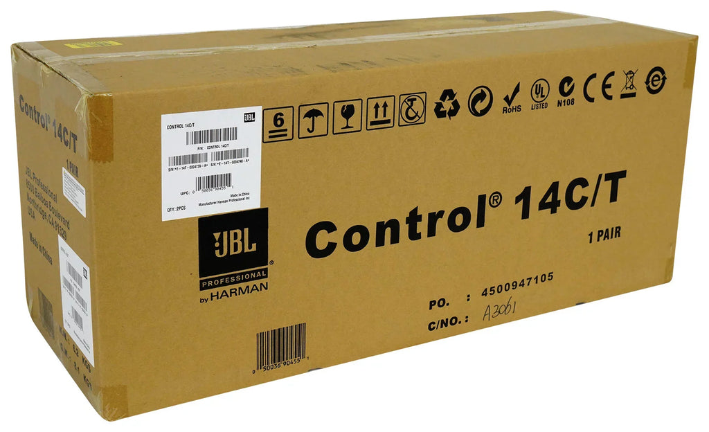 6) JBL CONTROL 14C/T 4" In-Ceiling Speakers+Receiver Amp For Restaurant/Bar/Cafe