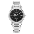 Women's Citizen Watch Silver Portland Pilots Eco-Drive Black Dial Stainless Steel Watch