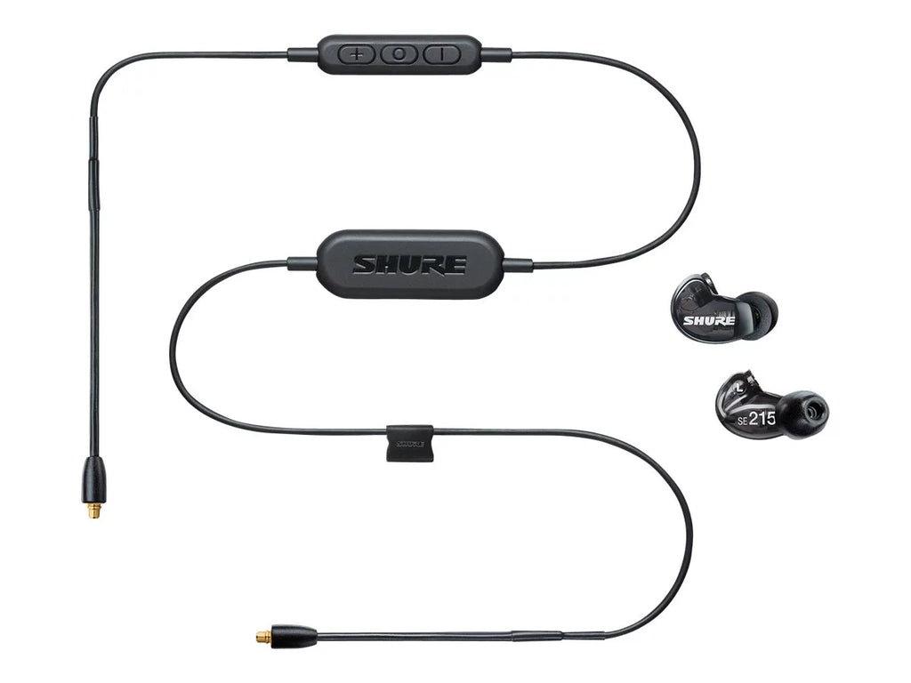 Shure SE215 Wireless - Sound Isolating - earphones with mic - in-ear - over-the-ear mount - Bluetooth - wireless - noise isolating - translucent black
