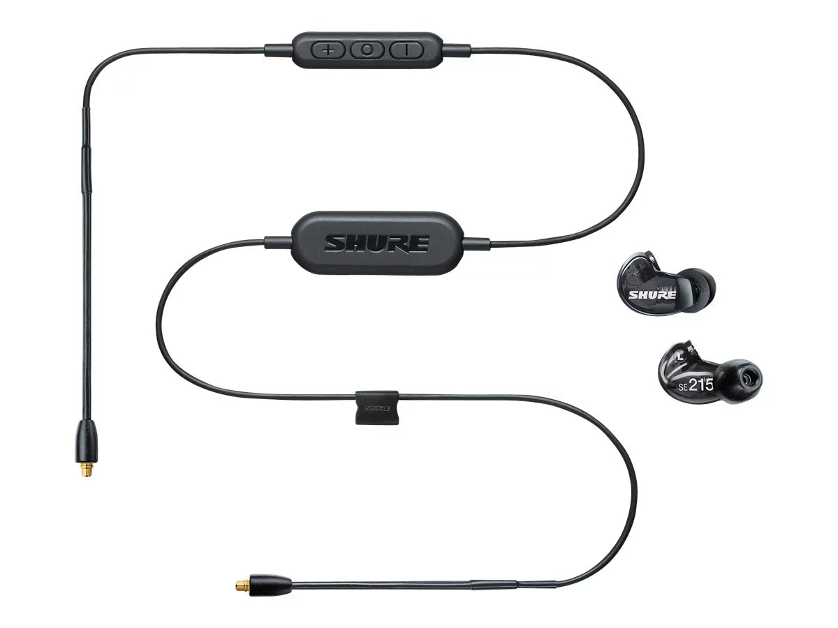 Shure SE215 Wireless - Sound Isolating - earphones with mic - in-ear - over-the-ear mount - Bluetooth - wireless - noise isolating - translucent black