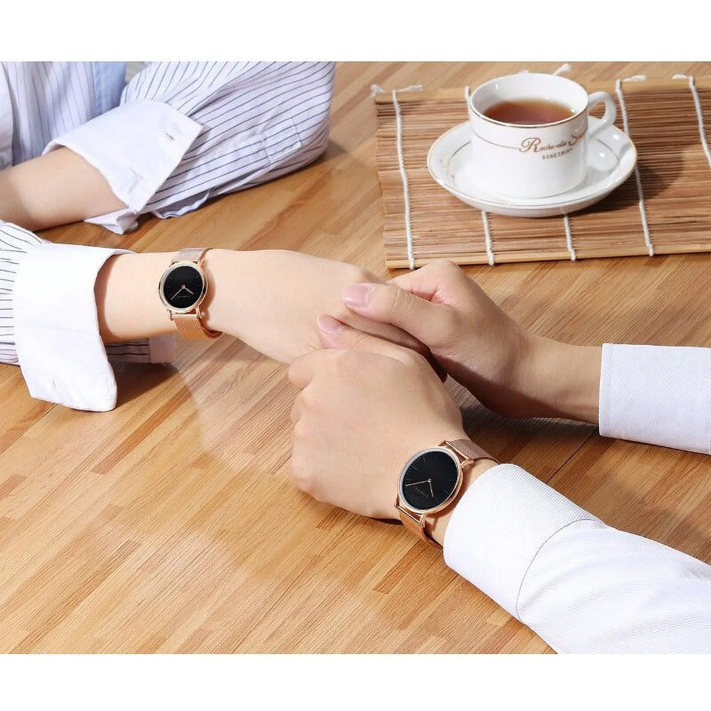 CHENXI Fashion Rose gold Lover Watches Men Fluid Ultra thin Quartz Watch Top Luxury Brand Woman Elegant Dress Ladies Watch