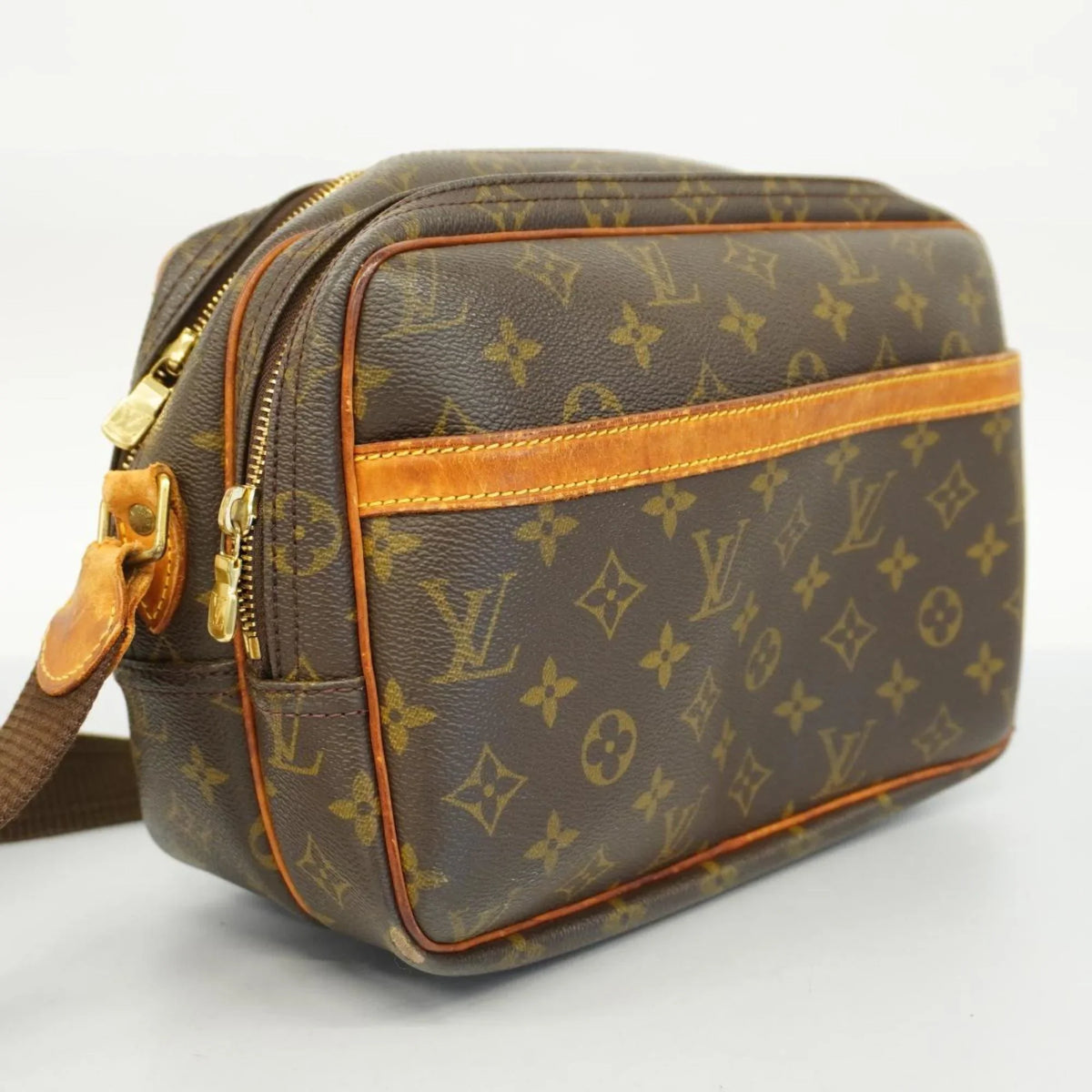 Pre-Owned Louis Vuitton Shoulder Bag Monogram Reporter PM M45254 Brown Ladies (Good)