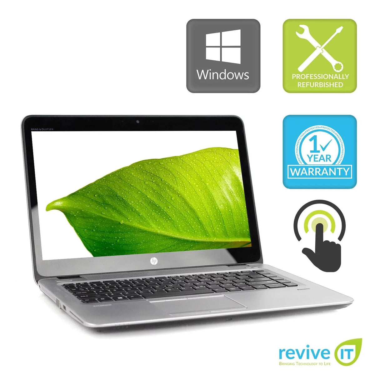 Refurbished EliteBook 745 G3 14" Touch Monitor Portable computer A10 8GB 256GB SSD M.2 Dedicated Graphics Win 10 Home 1 Yr Wty B v.WCB