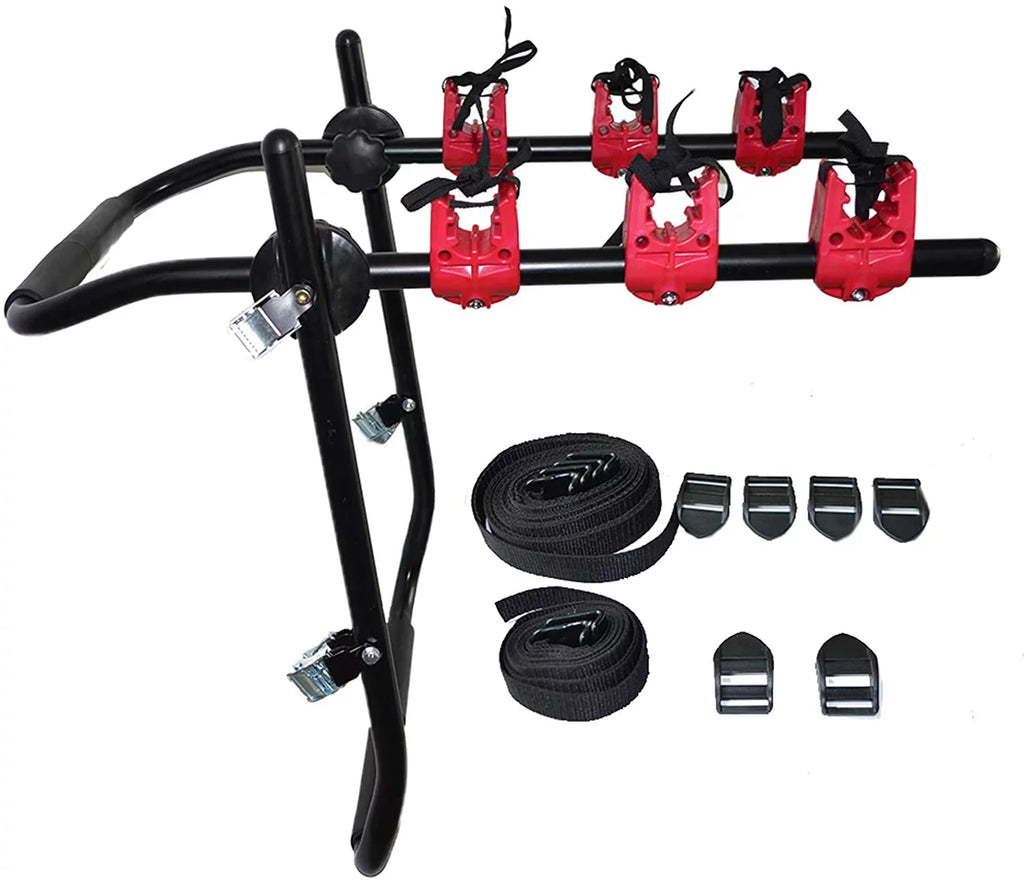 WUZSTAR 3-Bike Trunk Mount Rack Auto Hitch Mount Fit For Car Truck Carrier Van
