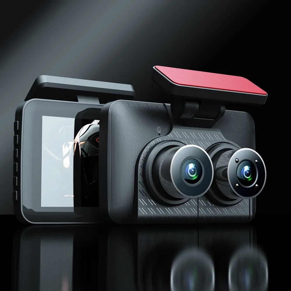 Spirastell Dash Cam,Wide Car Camera 3 Cameras Dash Car Camera Auto Car Rearview Mirror Video Wide Car Safety 4in Clear Car Dash Cam HUIOP QISUO ERYUE