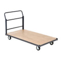 Global Industrial Steel Bound Wood Deck Platform Truck - Blue - Capacity 1400 lbs
