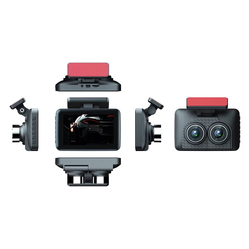 Spirastell Dash Cam,Wide Car Camera 3 Cameras Dash Car Camera Auto Car Rearview Mirror Video Wide Car Safety 4in Clear Car Dash Cam HUIOP QISUO ERYUE