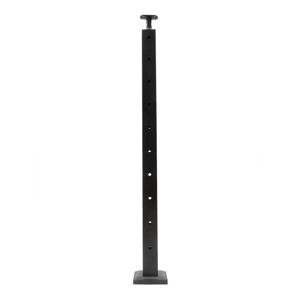 Stainless Steel Cable Railing Post Square Fence Post Level Two Sides Pre-Drilled for Wood Concrete Level Deck Cable Railing System 36''x2''x2''