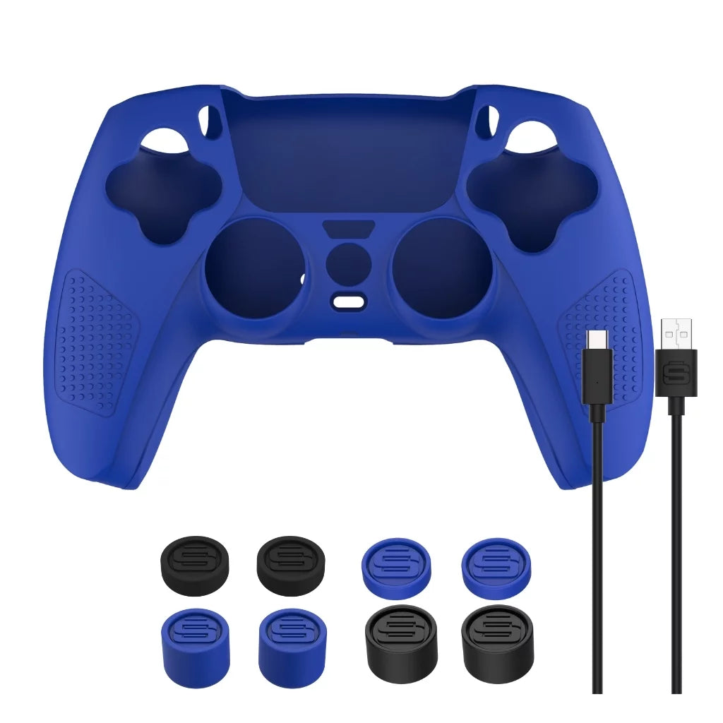 Playstation 5 Digital Version ( PS5 Digital) with Extra Galactic Purple Controller and Gamer Starter Pack Bundle