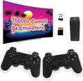 Wireless Retro Game Console,Built in 10000+ Classic Games,9 Emulators,Plug and Play Video Game Stick 4K High Definition HD Output for TV with Dual 2.4G Wireless Controllers